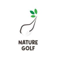 logotipo de ilustración simple de golf de naturaleza vector