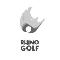 Golf rhino simple illustration logo vector