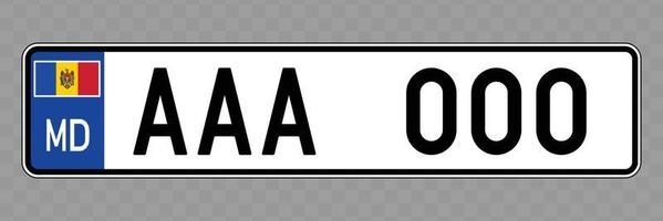 Vehicle number plate. vector