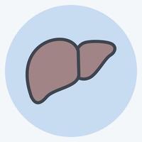 Icon Liver. suitable for education symbol. color mate style. simple design editable. design template vector. simple illustration vector