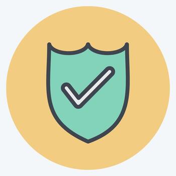 Icon Defense. suitable for Security symbol. color mate style. simple design editable. design template vector. simple illustration vector