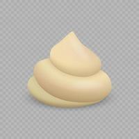 Cream isolated on white background vector
