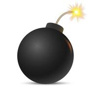 Cartoon bomb . Vector