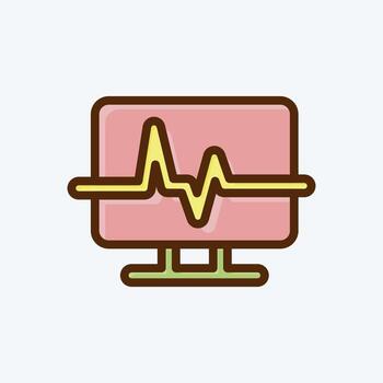 icono de diagnóstico. adecuado para el símbolo de la educación. estilo plano diseño simple editable. vector de plantilla de diseño. ilustración sencilla