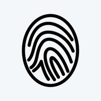 Icon Fingerprint. suitable for Security symbol. line style. simple design editable. design template vector. simple illustration vector