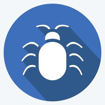Icon Software Bug. suitable for Security symbol. long shadow style. simple design editable. design template vector. simple illustration vector
