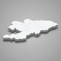 3d map with borders Template for your design vector