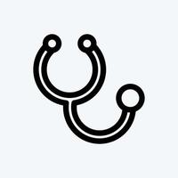 Icon Stethoscope. suitable for education symbol. line style. simple design editable. design template vector. simple illustration vector