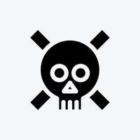 Icon Dangerous. suitable for Security symbol. glyph style. simple design editable. design template vector. simple illustration vector