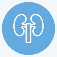 Icon Kidney. suitable for education symbol. blue eyes style. simple design editable. design template vector. simple illustration vector