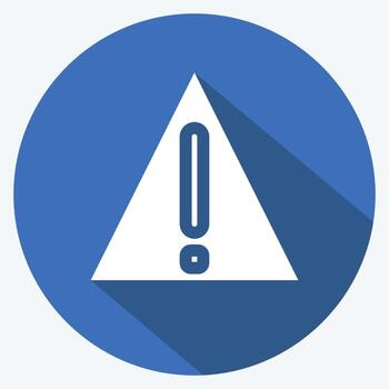 Icon Caution. suitable for Security symbol. long shadow style. simple design editable. design template vector. simple illustration vector