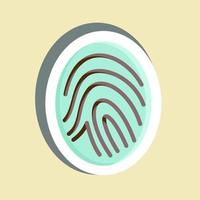 Sticker Fingerprint. suitable for Security symbol. simple design editable. design template vector. simple illustration vector