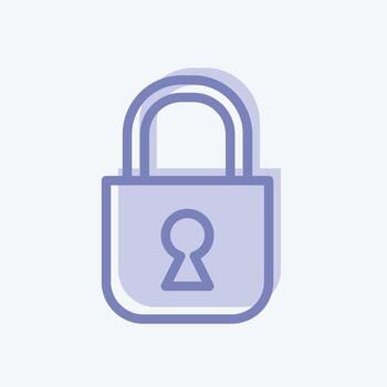 Icon Locked. suitable for Security symbol. two tone style. simple design editable. design template vector. simple illustration vector