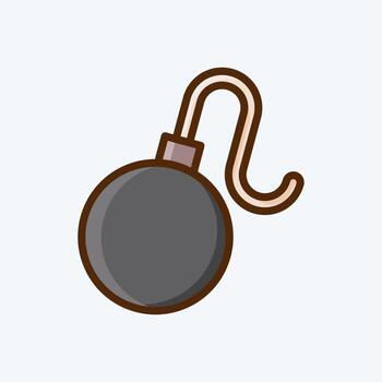 bomba de icono adecuado para el símbolo de seguridad. estilo plano diseño simple editable. vector de plantilla de diseño. ilustración sencilla