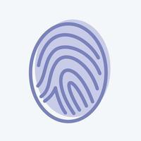 Icon Fingerprint. suitable for Security symbol. two tone style. simple design editable. design template vector. simple illustration vector