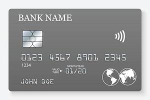 Credit Card realistic mockup vector