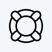 Icon Lifesaver. suitable for Security symbol. line style. simple design editable. design template vector. simple illustration vector