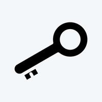 Icon Access Key. suitable for Security symbol. glyph style. simple design editable. design template vector. simple illustration vector