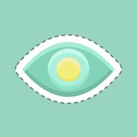 Sticker line cut Visible. suitable for Security symbol. simple design editable. design template vector. simple illustration vector