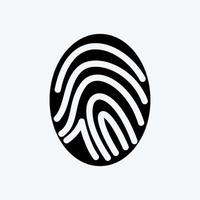 Icon Fingerprint. suitable for Security symbol. glyph style. simple design editable. design template vector. simple illustration vector