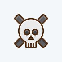 Icon Dangerous. suitable for Security symbol. flat style. simple design editable. design template vector. simple illustration vector