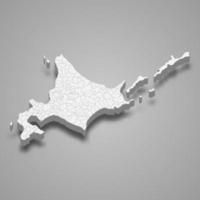 Plantilla de prefectura de mapa 3d de japón para su diseño vector