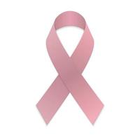 cinta rosa símbolo de concientización sobre el cáncer de mama vector