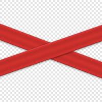 Realistic red ribbon isolated vector