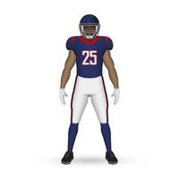 3D realistic American football player vector