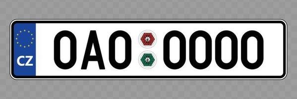 Vehicle number plate vector