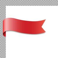 Realistic ribbon or banner on white background vector