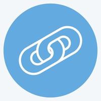 Icon Chain Link. suitable for Security symbol. blue eyes style. simple design editable. design template vector. simple illustration vector