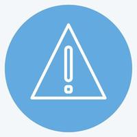 Icon Caution. suitable for Security symbol. blue eyes style. simple design editable. design template vector. simple illustration vector