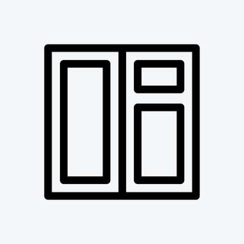 Icon Window. suitable for building symbol. line style. simple design editable. design template vector. simple illustration vector