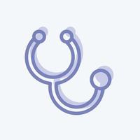 Icon Stethoscope. suitable for education symbol. two tone style. simple design editable. design template vector. simple illustration vector