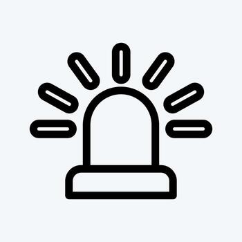 alerta de icono. adecuado para el símbolo de seguridad. estilo de línea diseño simple editable. vector de plantilla de diseño. ilustración sencilla