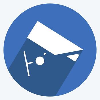 Icon CCTV Camera. suitable for Security symbol. long shadow style. simple design editable. design template vector. simple illustration vector