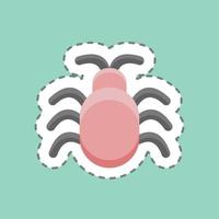 Sticker line cut Software Bug. suitable for Security symbol. simple design editable. design template vector. simple illustration vector