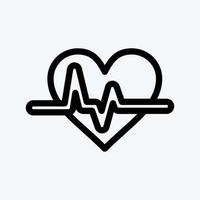 icono de cardiograma. adecuado para el símbolo de la educación. estilo de línea diseño simple editable. vector de plantilla de diseño. ilustración sencilla