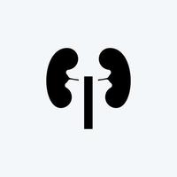Icon Kidney. suitable for education symbol. glyph style. simple design editable. design template vector. simple illustration vector