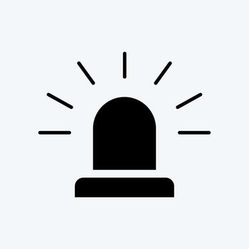 alerta de icono. adecuado para el símbolo de seguridad. estilo de glifo. diseño simple editable. vector de plantilla de diseño. ilustración sencilla