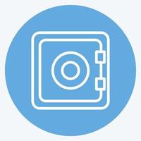 Icon Bank Safe. suitable for Security symbol. blue eyes style. simple design editable. design template vector. simple illustration vector