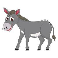 cute mule vector on white background.