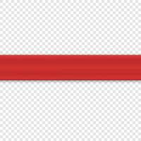 Realistic red ribbon isolated vector