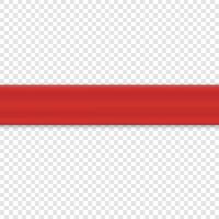 Realistic red ribbon isolated vector