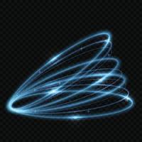Vector circle neon light tracing effect