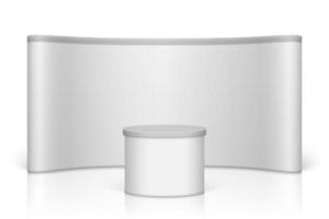White blank trade show booth vector