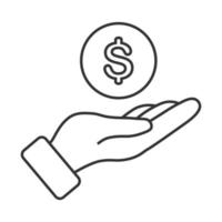 money in hand vector icon
