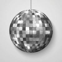 Mirror disco ball isolated. vector