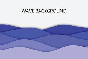 Cut paper wave background vector